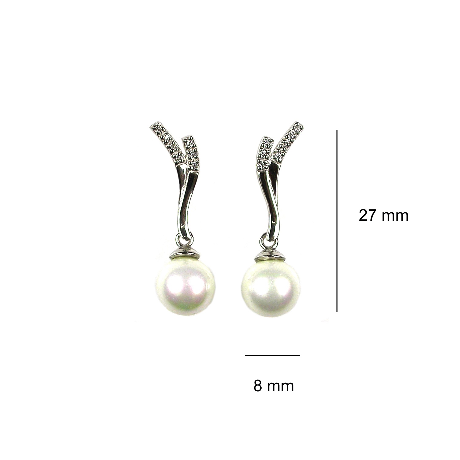 Pendientes de Plata con perlas 3