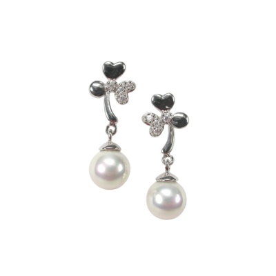 Pendientes de Plata con perlas