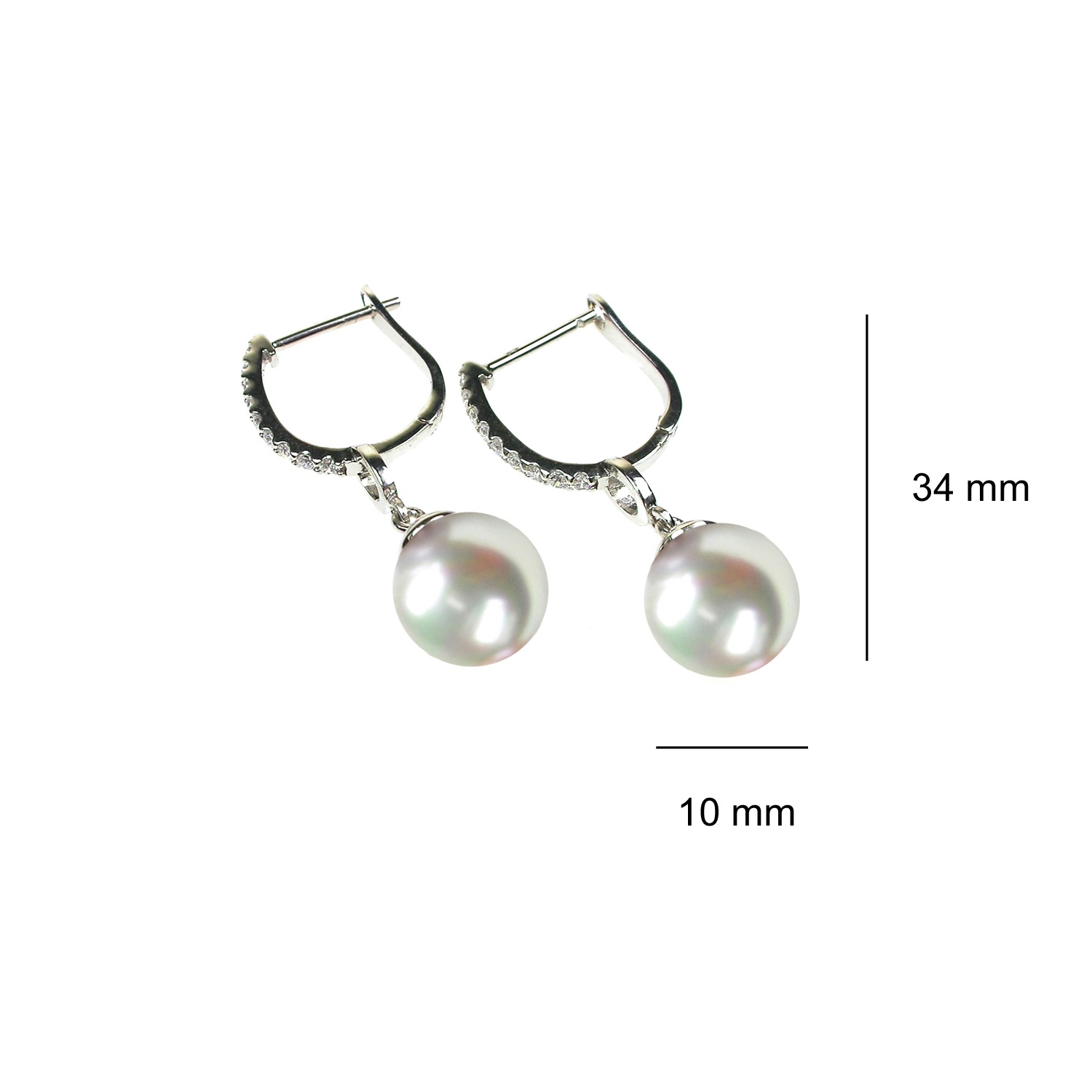 Silver Pearl Earrings 3