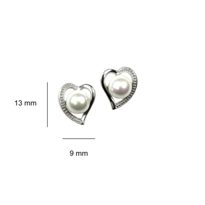 Pendientes de plata de ley con perlas de 7 mm. 3