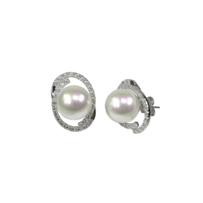 Silberohrsteckern mit Perlen