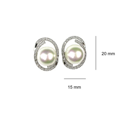 Silver Pearl earrings 3