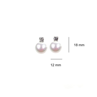 Silver Pearl Clip earrings 2