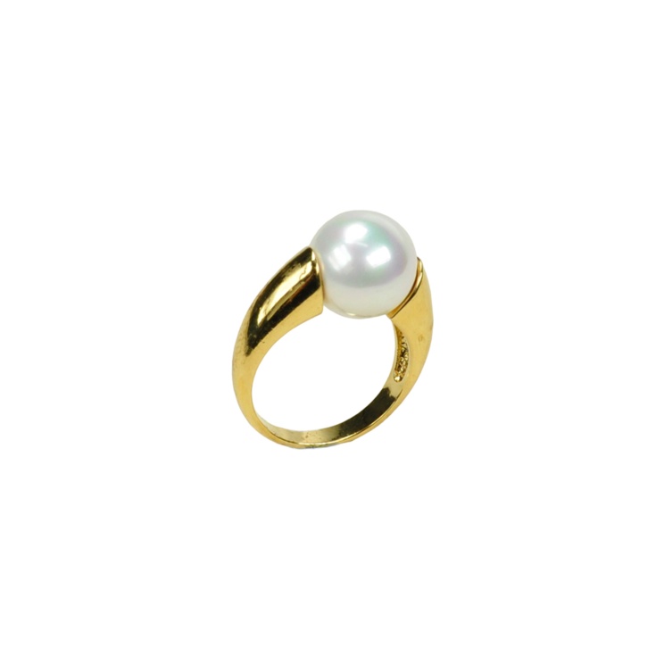 18 carat goldplated Silver Pearl Ring