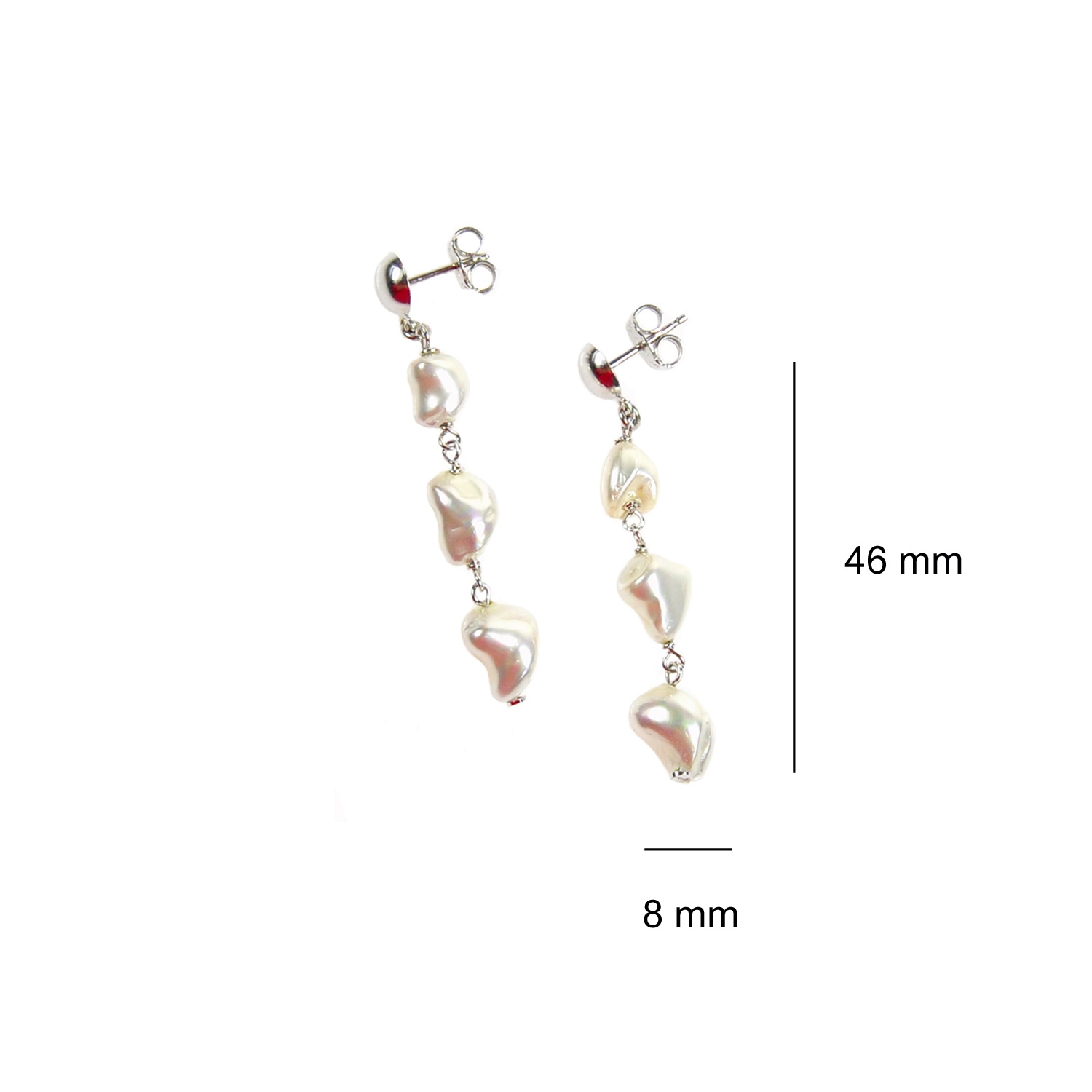 Silver earrings with Mother of pearl 4