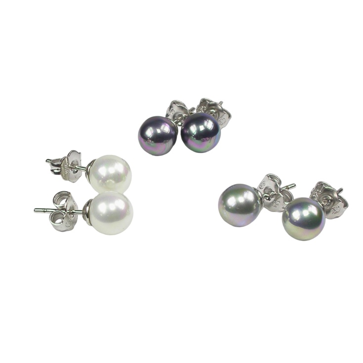 Set of 3 pairs of Pearl Earrings