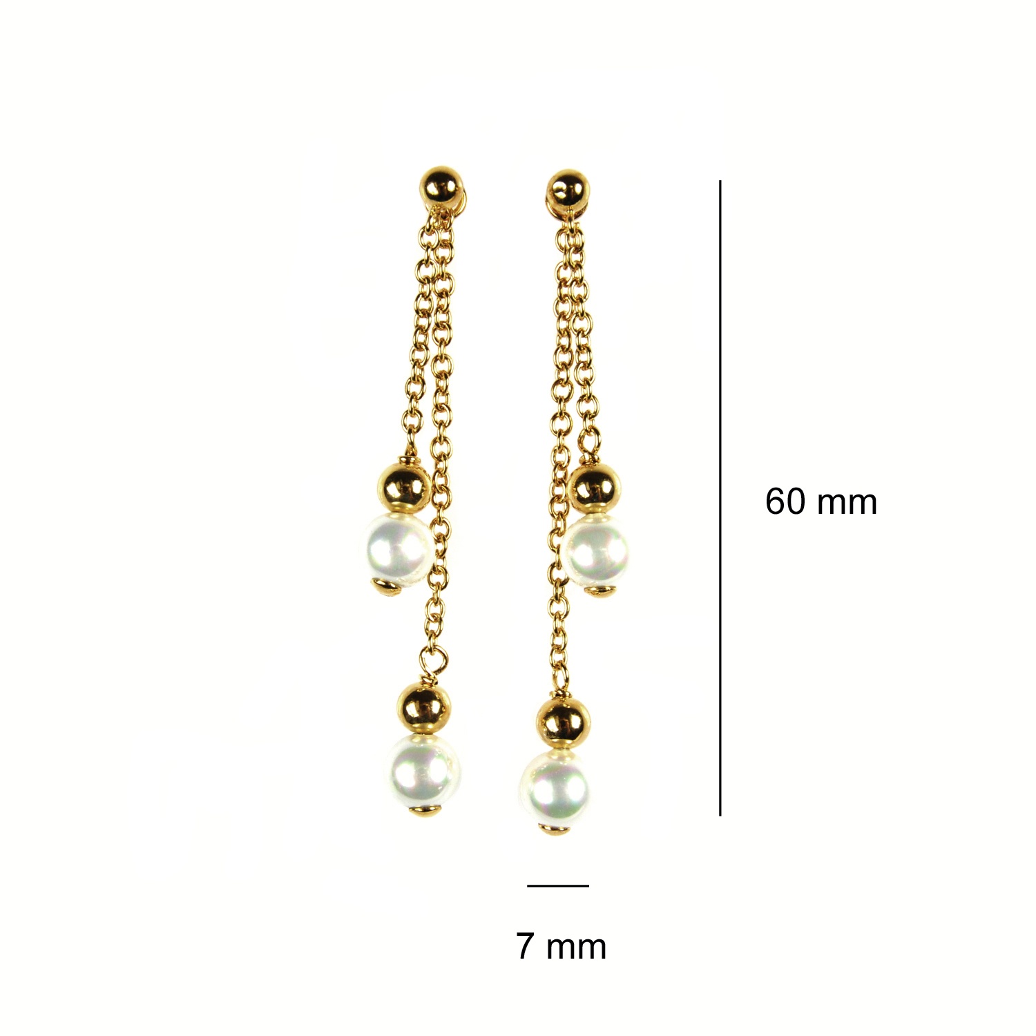Goldplated earrings - 2 in 1 4