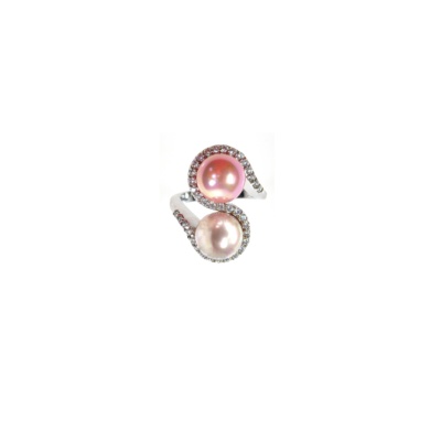 Silver pearl ring 1