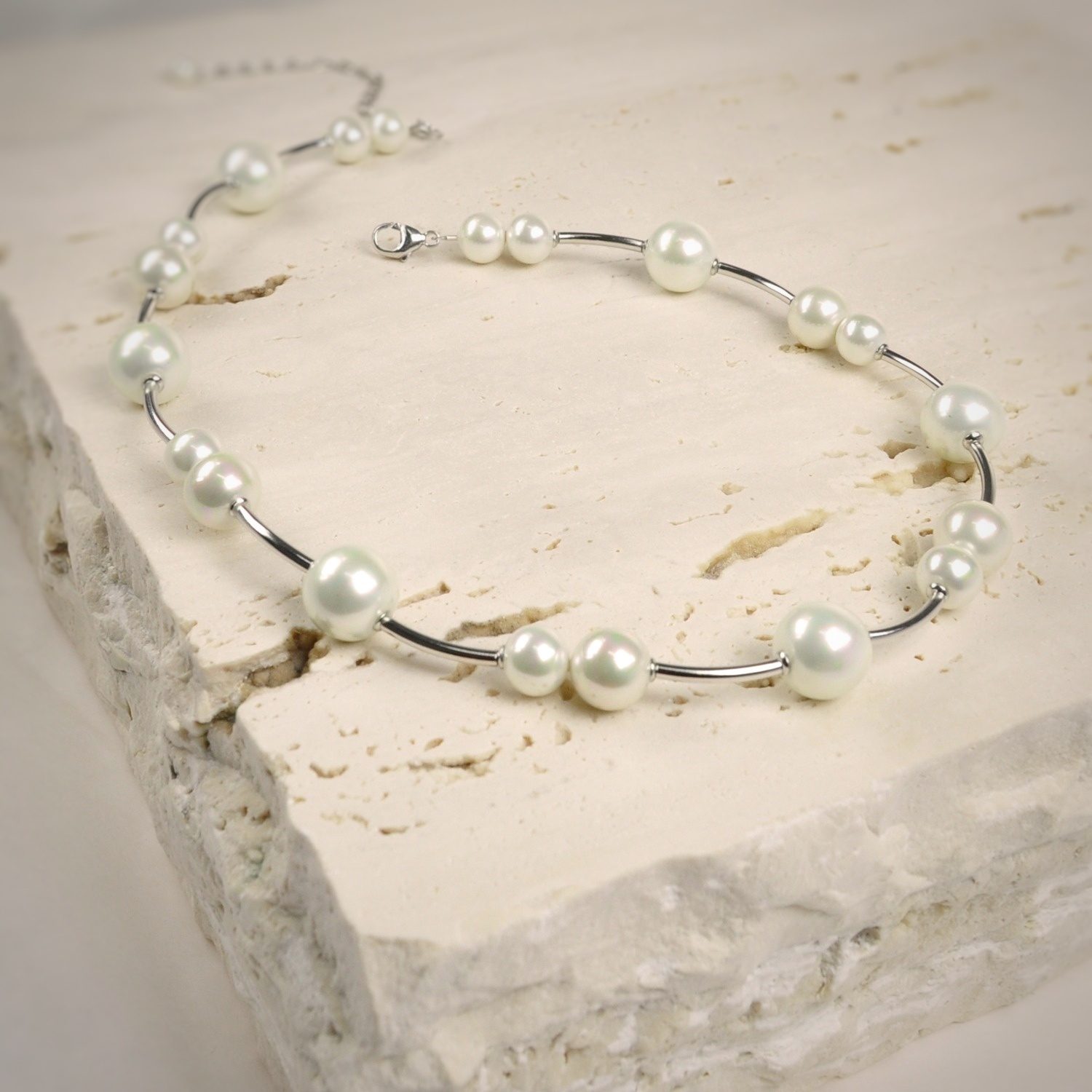 Pearl and Silver Necklace 1