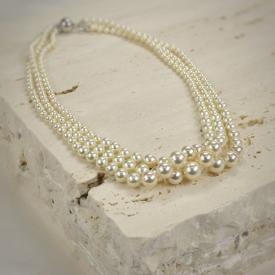 Classic Necklace in 3 rows 1