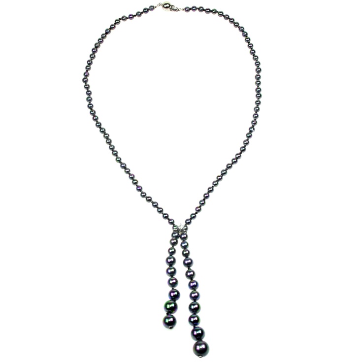 Graduated Necklace in pearls from 4 to 9 mm.