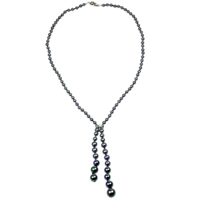 Graduated Necklace in pearls from 4 to 9 mm.