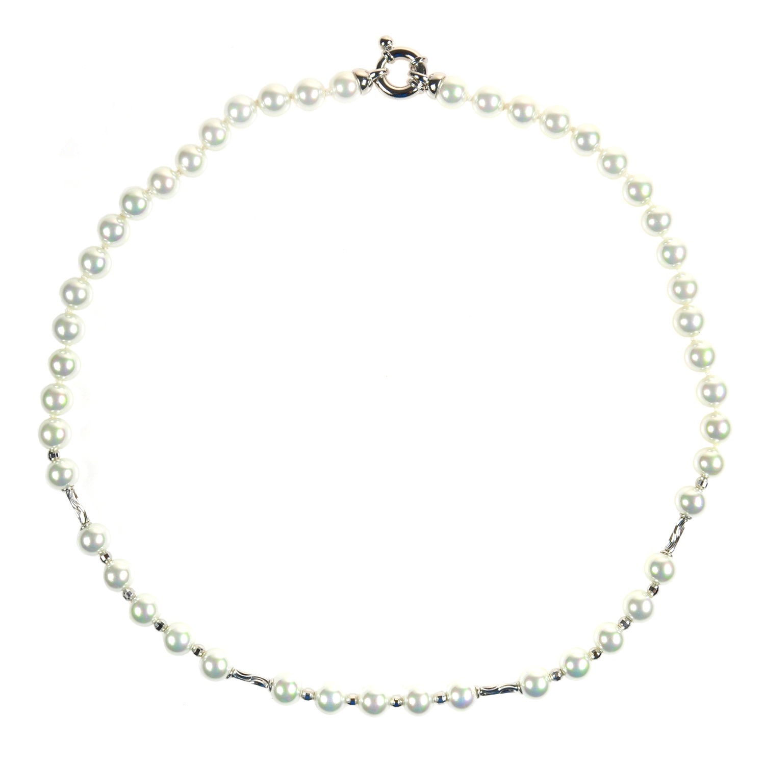 White 6-7mm Freshwater Pearl 45cm Necklace with Sterling Silver Clasp –  Silver Chic