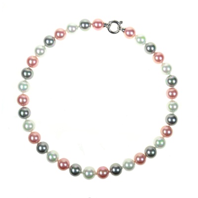 Perlenkette mit Perlen in verschiedenen Farbtönen 1
