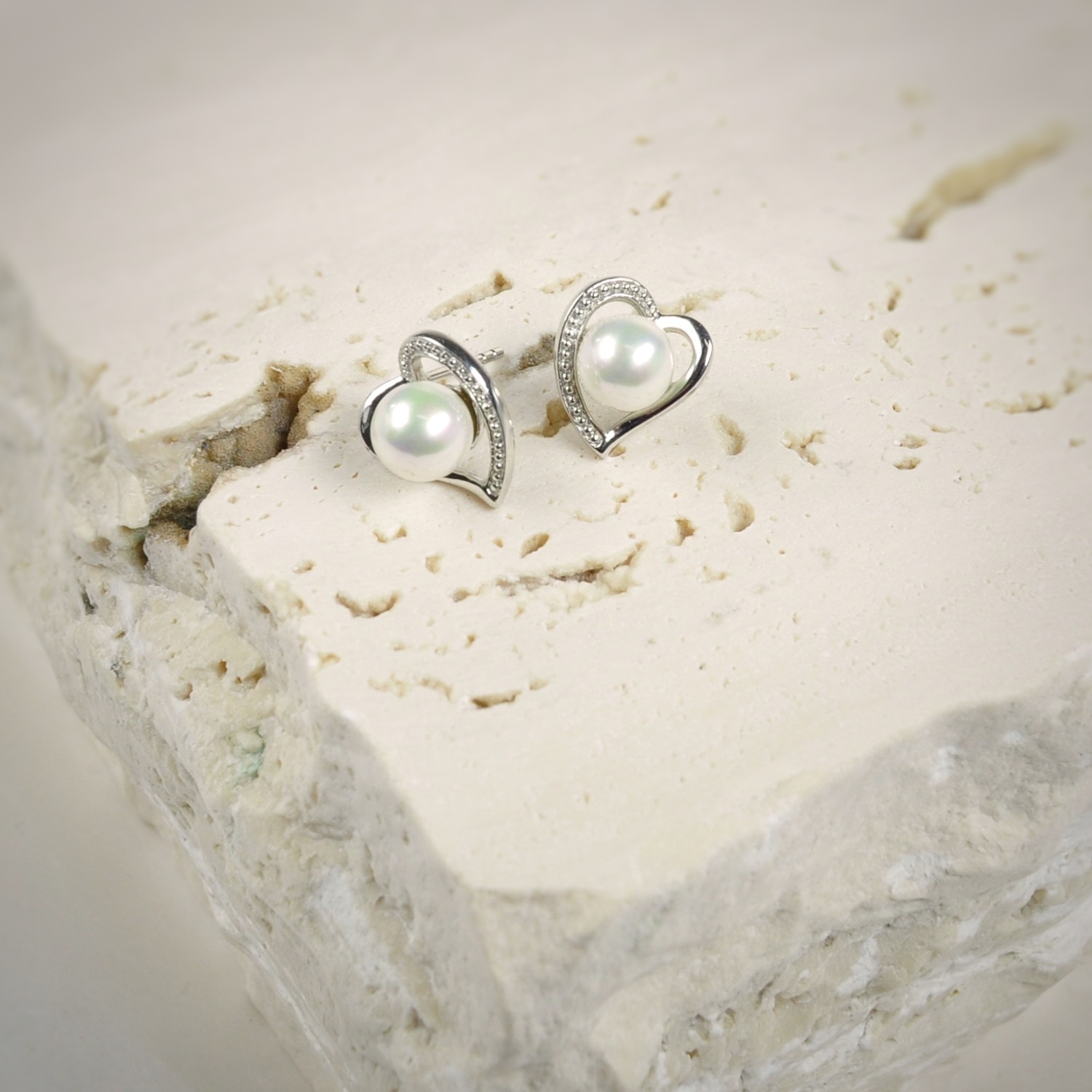 Pendientes de plata de ley con perlas de 7 mm. 2
