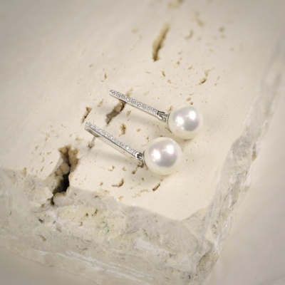 Sterling Silver pearls earrings 2