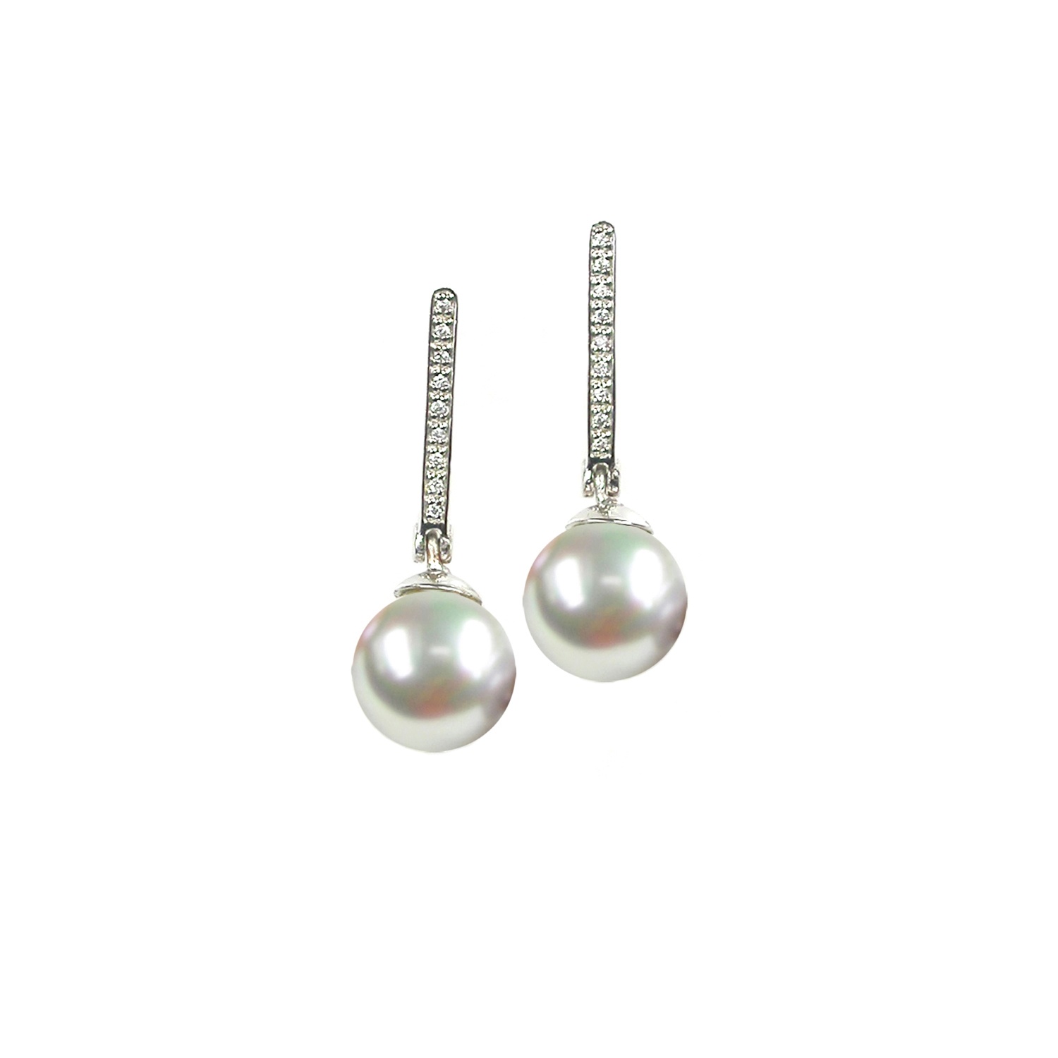 Sterling Silver pearls earrings