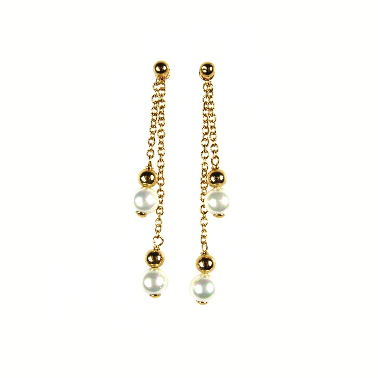 Goldplated earrings - 2 in 1 2