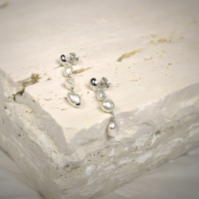 Pendientes de plata con perlas 