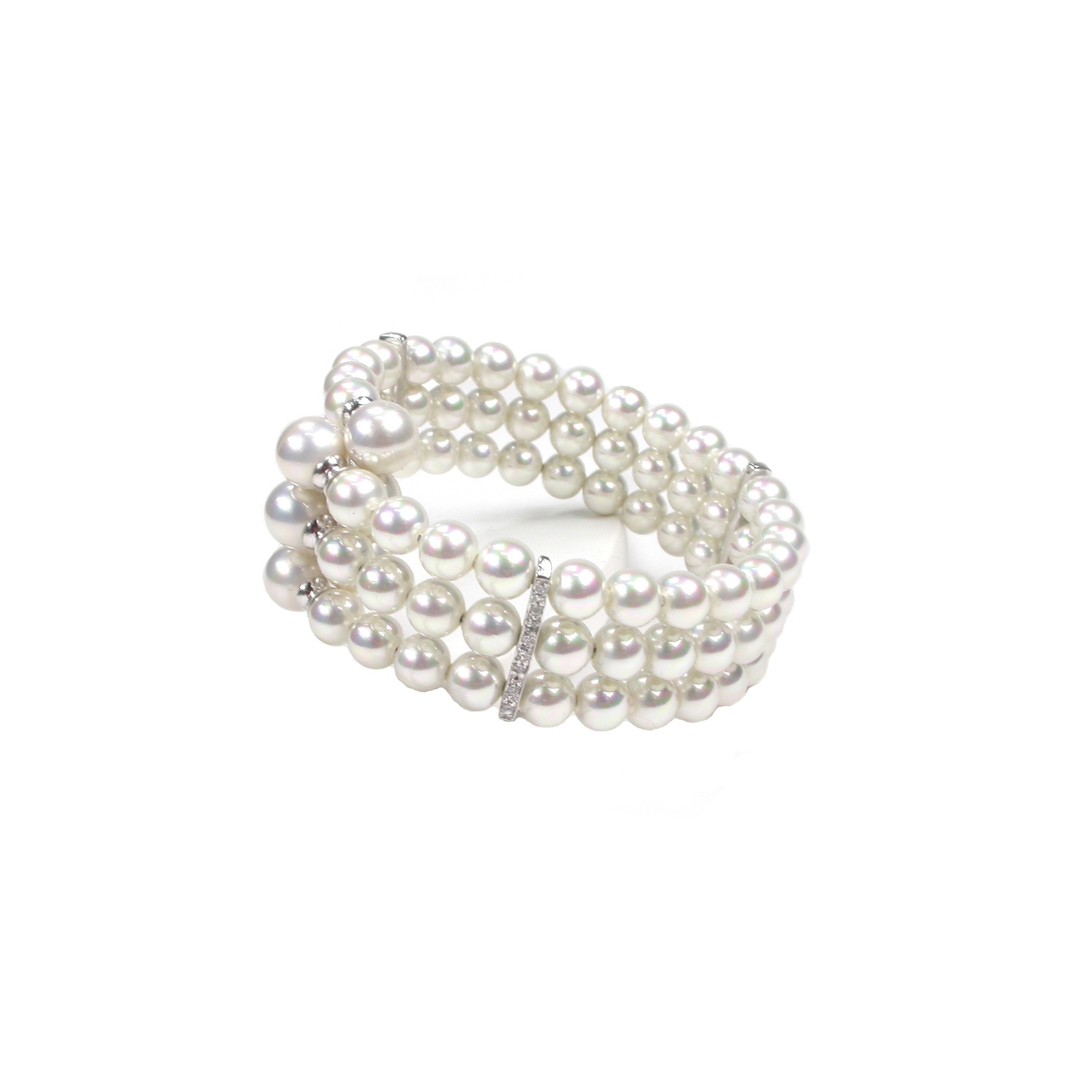 Dreireihige Armband mit Perlen 1