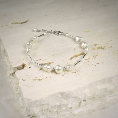 Pulsera de plata con perlas Madreperla 1