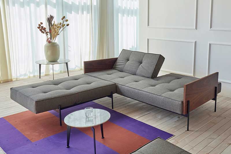 Elige tu sofá cama con cheslong y madera sostenible