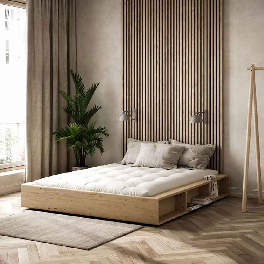 Comprar Cama Individual Barata De Madera Pulida Ecologica