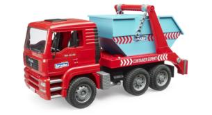 BRUDER 1:16 Camion MAN TGA CON CONTENEDOR BASCULANTE
