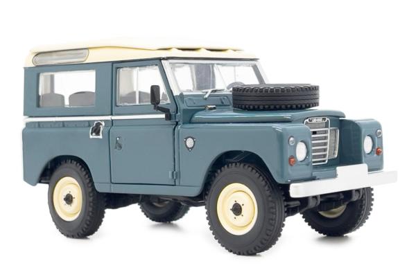 MARGE MODELS 1:32 Todoterreno LAND ROVER SERIES 3 88 SAFARI TECHO AZUL MARINO - Ítem1