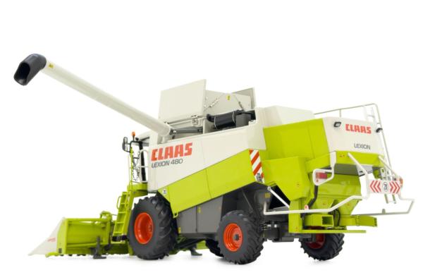 MARGE MODELS 1:32 Cosechadora CLAAS LEXION 480 CON PEINE DE MAIZ 8-75C - Ítem1