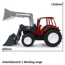 JAMARA 1:16 Tractor RC LINDNER ROJO CON PALA FRONTAL - Ítem3