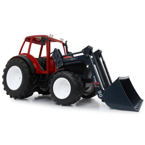 JAMARA 1:16 Tractor RC LINDNER ROJO CON PALA FRONTAL - Ítem1