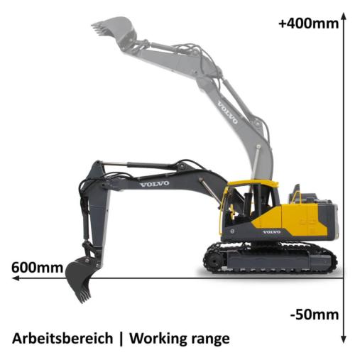 JAMARA 1:16 Excavadora RC VOLVO EC160E 2,4 GHZ - Ítem3