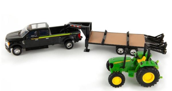 ERTL 1:32 Todoterreno FORD F350 CON CARRO Y TRACTOR JOHN DEERE 5075E - Ítem1