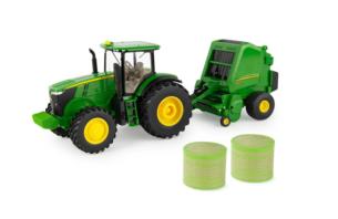 ERTL 1:32 Tractor JOHN DEERE 7270R CON EMPACADORA 560R