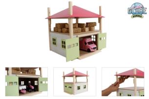 KIDS GLOBE 1:32 Granero de Heno con buhardilla y techo regulable en altura