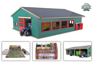 KIDS GLOBE 1:32 Establo con almacen y pasto
