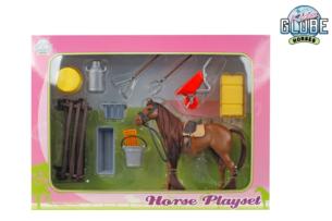 KIDS GLOBE Set de Juego CABALLO 13 CM Y ACCESORIOS