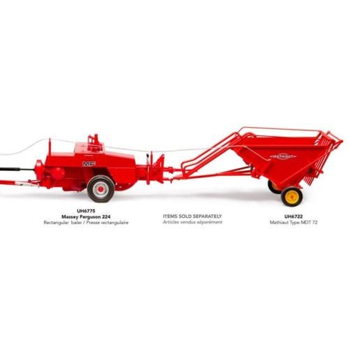 UNIVERSAL HOBBIES 1:32 Carro Agrupador empacadora pequeña MATHIAUR TYPE MDT72 - Ítem5