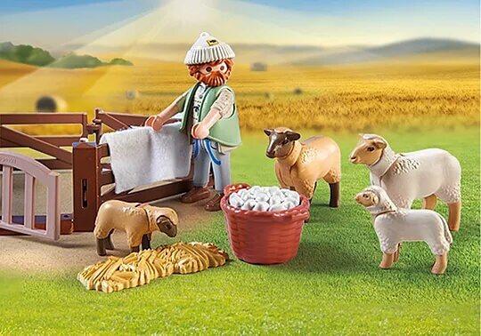 PLAYMOBIL Pastor con Rebaño de Ovejas - Ítem1
