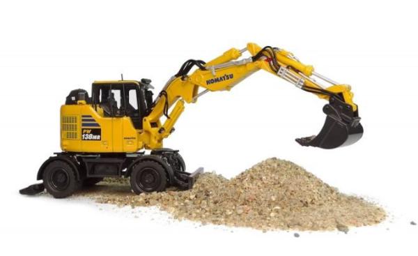 UNIVERSAL HOBBIES 1:50 Excavadora KOMATSU DE RUEDAS PW138-MR11 2026 - Ítem6