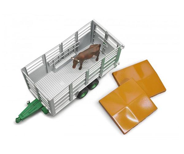 Remolque de juguete para transporte de ganado con 1 vaca Bruder 02227 - Ítem2