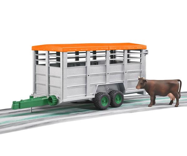 Remolque de juguete para transporte de ganado con 1 vaca Bruder 02227 - Ítem3