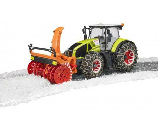 Tractor de juguete CLAAS Axion 950 con cadenas de nieves y sopladora Bruder 03017 - Ítem4