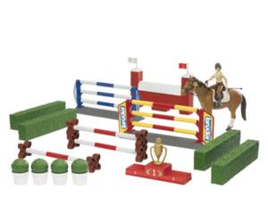 Pack de jinete, caballo, obstaculos y setos Bruder 62530