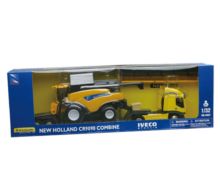 Miniatura camion IVECO con cosechadora NEW HOLLAND CR9090 New Ray 05653 - Ítem1