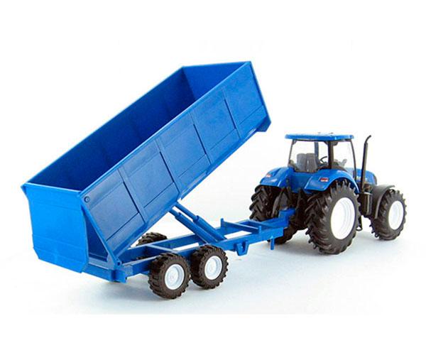 Pack miniatura tractor NEW HOLLAND con remolque y granjero - Ítem1