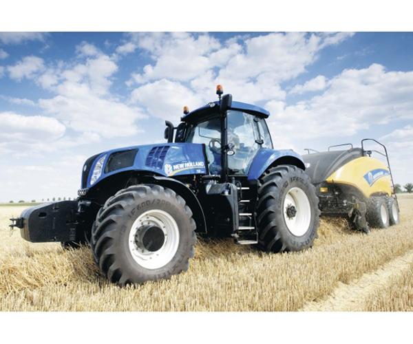 SCHMIDT Puzzle tractor NEW HOLLAND con empacadora NEW HOLLAND 1290 de 100 piezas - Ítem1