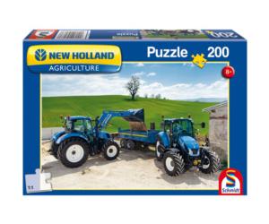 SCHMIDT Puzzle tractor NEW HOLLAND T6AC y tractor NEW HOLLAND T5EC de 200 piezas