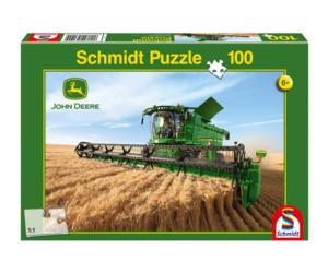 Schmidt Rompecabezas 60 Piezas-John Deere 8370R con remolque-incluye siku tractor